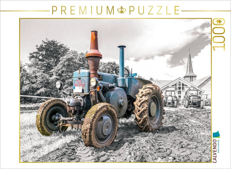 CALVENDO Puzzle Oldtimer Trecker Lanz Bulldog 1000 Teile Lege-Grösse 64 x 48 cm Foto-Puzzle Bild von