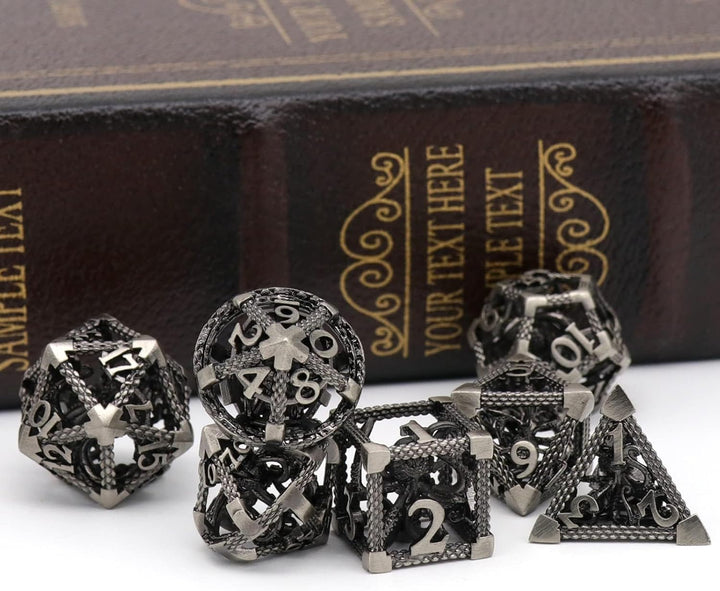 DND Würfelset Rollenspiel, Polyedrische Würfel Set D&amp;D Würfel Set Metall ZHOORQI 7 Stück Der Cthulhu