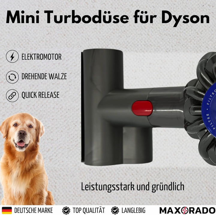 Ersatzteil für Dyson NEW Mini Turbodüse V7 V8 V10 V11 V15 Elektrobürste Turbinendüse Staub Tierhaar
