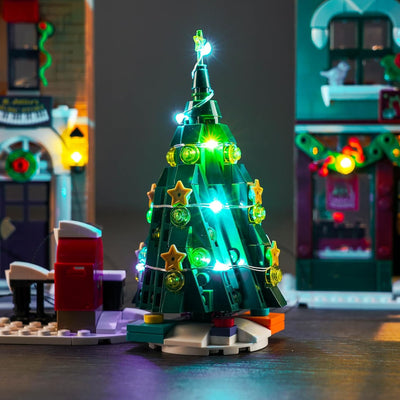 Fernbedienung Licht-Kit für Lego Icons Christmas Decorated Main Street 10308 (Nicht Lego), Led Beleu