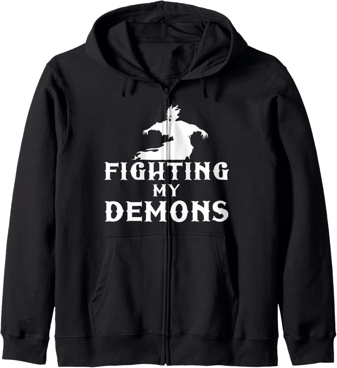 Kampf gegen meine Dämonen Satan Devil Satanic Okkulte Satanismus Hexe Kapuzenjacke