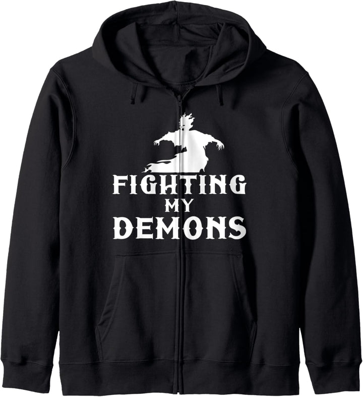 Kampf gegen meine Dämonen Satan Devil Satanic Okkulte Satanismus Hexe Kapuzenjacke