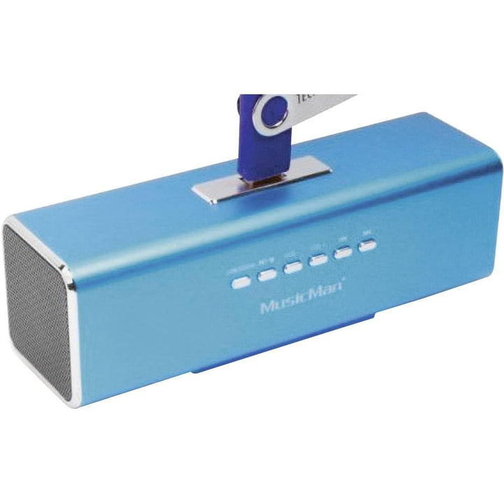 MusicMan MA Lautsprecher (MP3-Player, Soundstation &amp; Radio, USB, Line-In) blau Blau ohne Display Sin