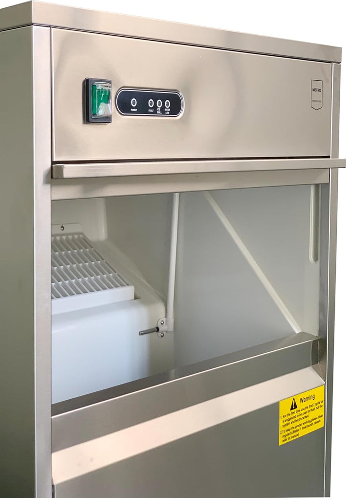 METRO Professional Eiswürfelmachine GIM1026B, Edelstahl, 42 x 51.4 x 65.5 cm, 170 W, silber, 42 x 51