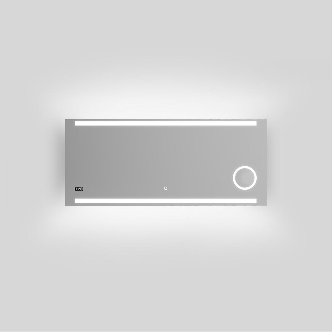 Talos King Badspiegel mit Beleuchtung – LED Badezimmerspiegel 80x60 cm – Wandspiegel mit beleuchtete