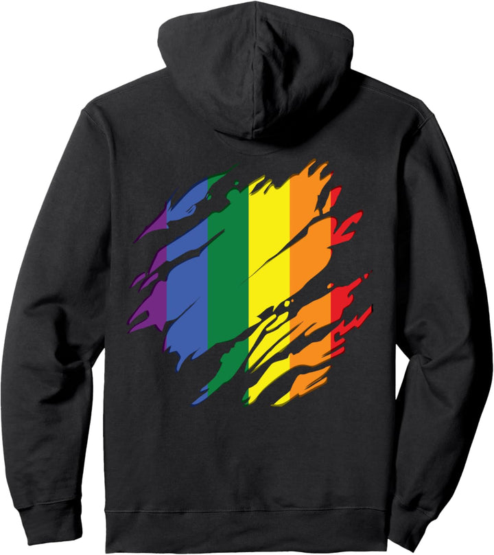 Regenbogen innen - schwuler Stolz Pullover Hoodie