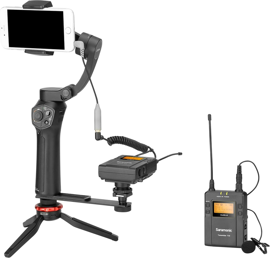 SARAMONIC UwMic9 TX9 + RX9 UWMIC9TX9RX9, 1 bodypack tx + 1 rx, Schwarz, 1 Bodypack TX + 1 RX