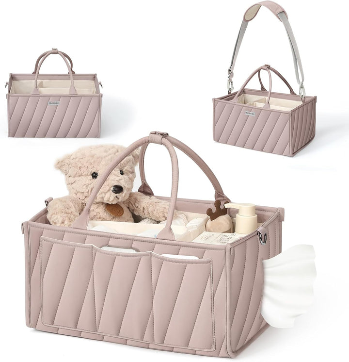 mliinjoy Multifunktionaler Polyesterstoff Aufbewahrungsbox Organizer für Windeln Babyartikel Wochenb