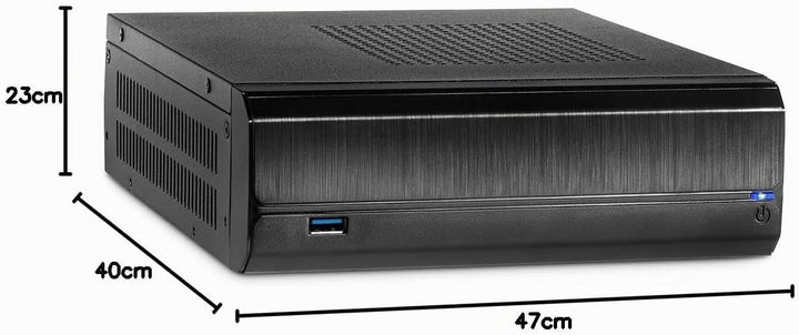 Inter-Tech-500 Black Computer Case – Computer Cases (PC, ITX, Black, 4.5 cm, 50 mm, 200 mm), schwarz