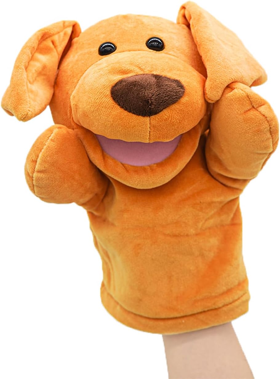lilizzhoumax Hund Handpuppe Kuscheltier Tier Kawaii Niedliches Rollenspiel interaktives Früherziehun