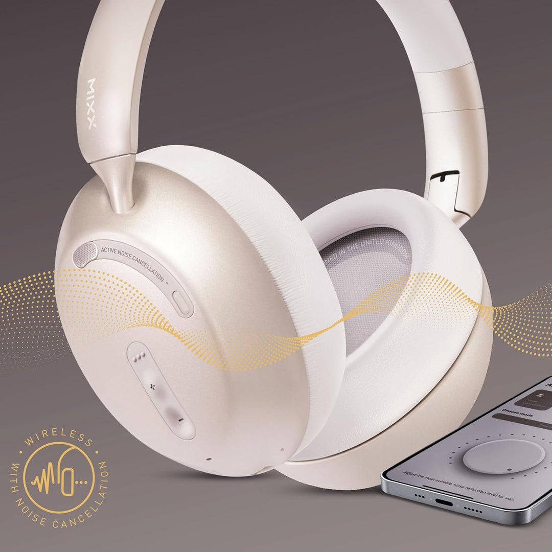 Mixx StreamQ D3 Over Ear ANC Wireless Kopfhörer Schwarz (Sand), sand