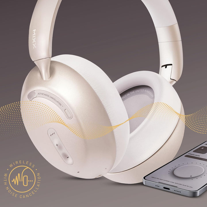 Mixx StreamQ D3 Over Ear ANC Wireless Kopfhörer Schwarz (Sand), sand