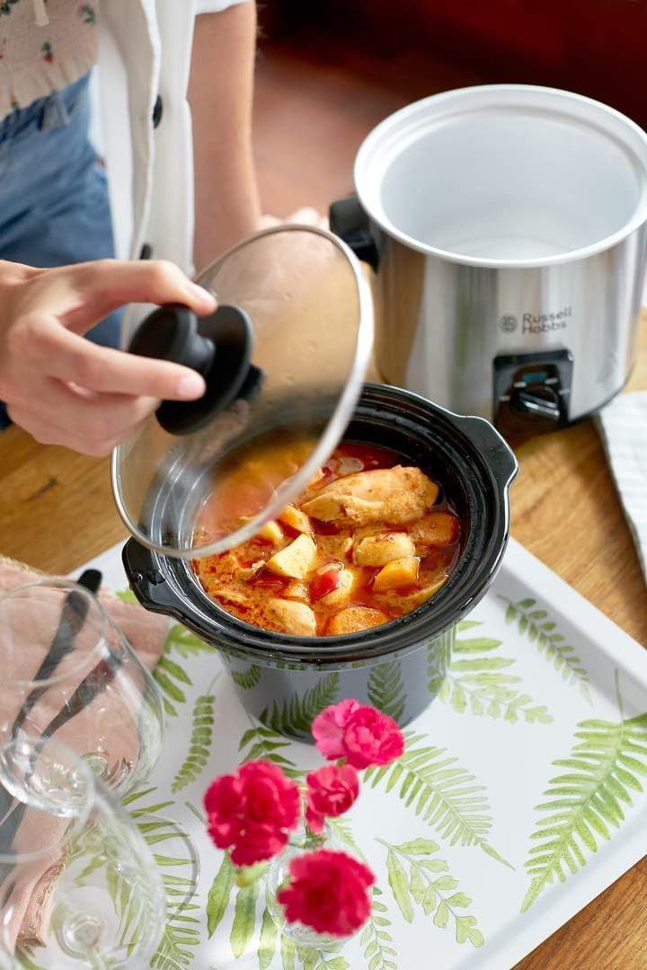 Russell Hobbs Slow Cooker Mini [schwerer 2l Keramik-Gartopf für opt. Temperaturverteilung] Compact S
