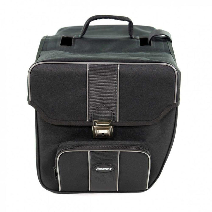 Haberland Unisex – Erwachsene Fahrradtasche Doppeltasche, Schwarz, 32 x 34 x 16 cm, 25 Liter
