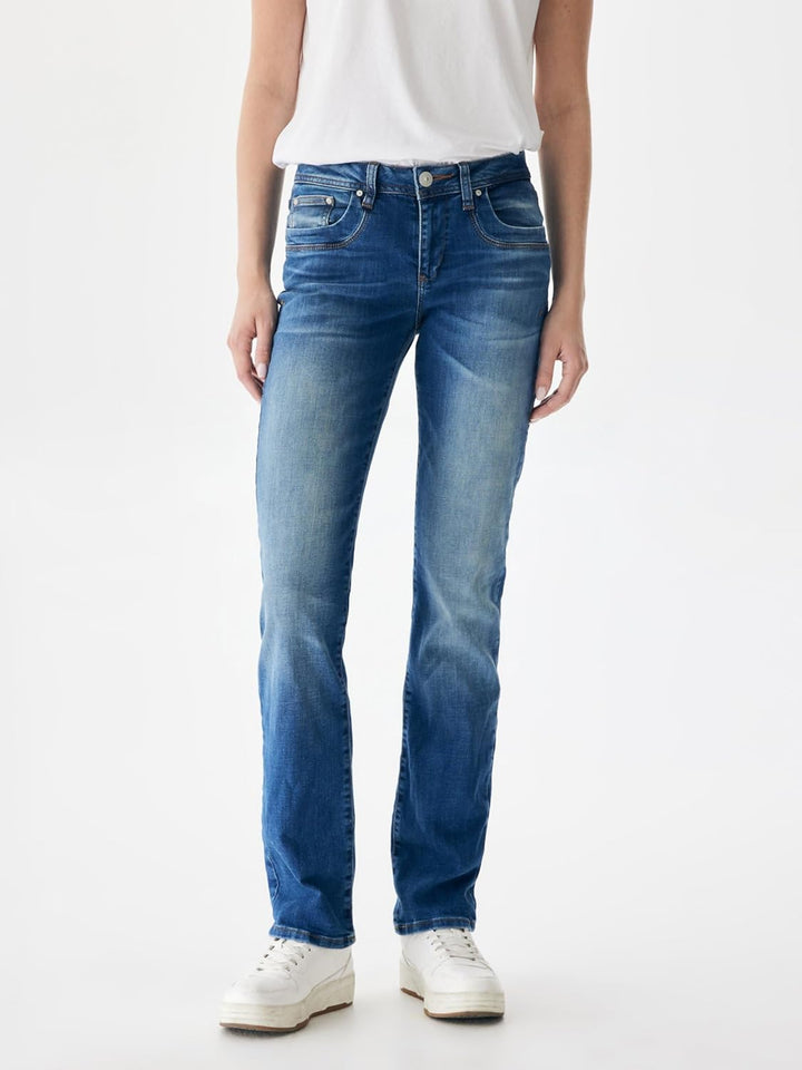 LTB Damen Jeans Vilma Bootcut - Blau - Zayla Wash W26-W34 Baumwolle Stretch 25W / 32L Angellis Wash