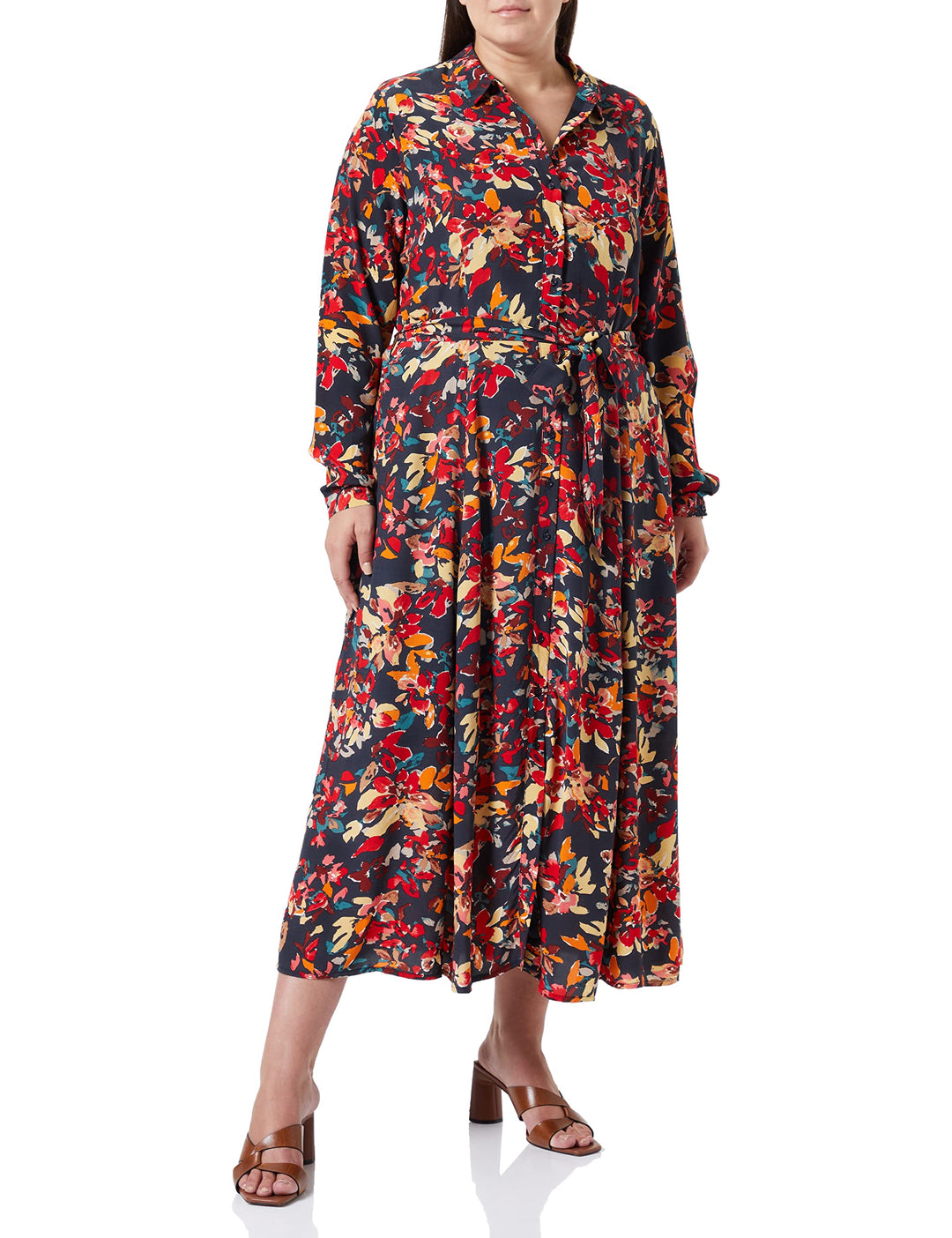 s.Oliver Damen Kleid 38 Blue Aop, 38 Blue Aop