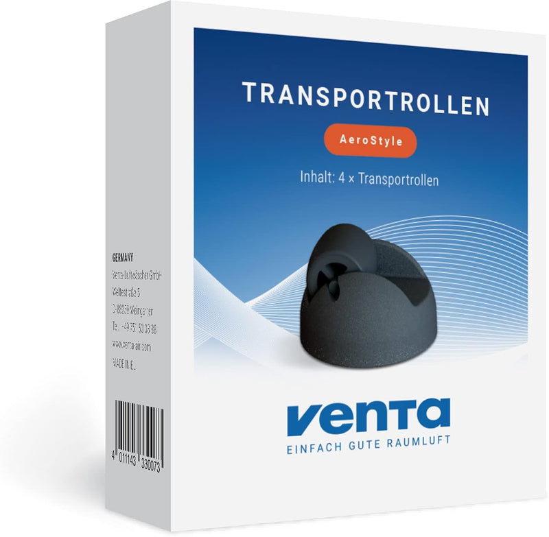 Transportrollen 3300700 für Venta AeroStyle, schwarz ,