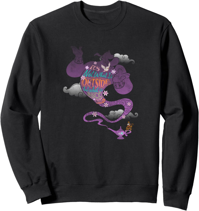 Disney Aladdin Genie Not What Inside That Counts Purple Sweatshirt