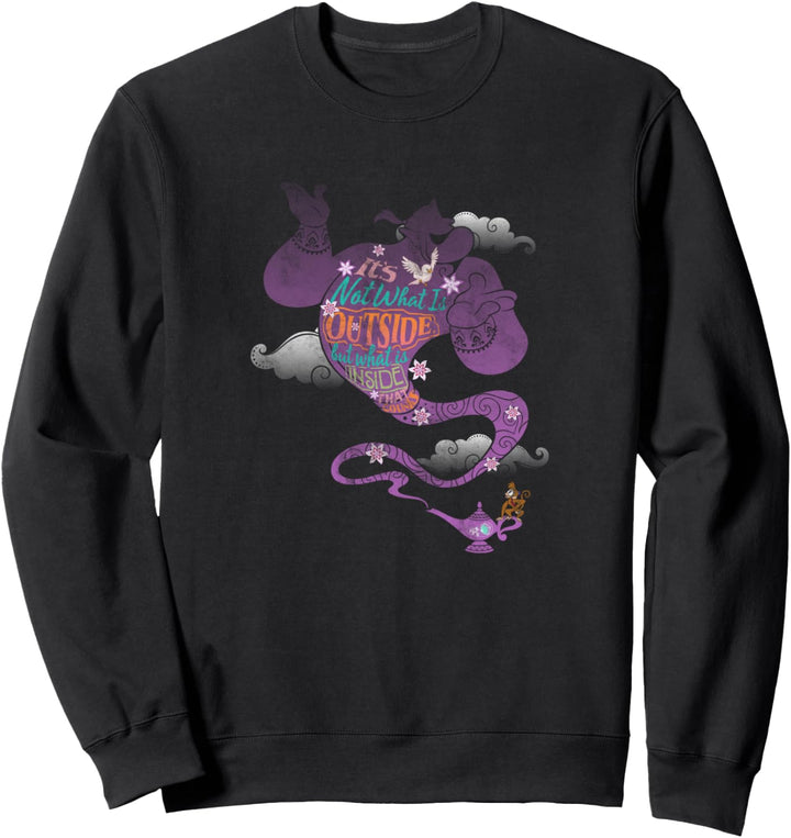 Disney Aladdin Genie Not What Inside That Counts Purple Sweatshirt