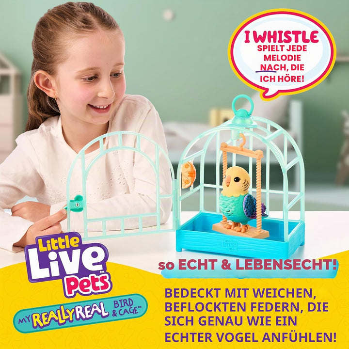 Little Live Pets My Really Real Bird & Cage – Indie, Interaktives, realistisches Vögelchen, Über 20