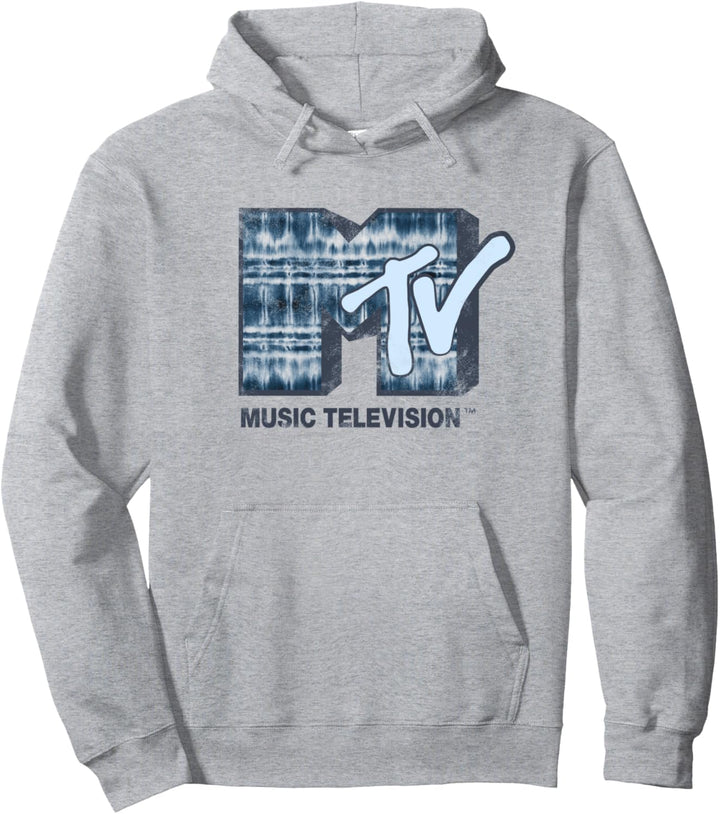 MTV Blue Tie Dye Logo Pullover Hoodie