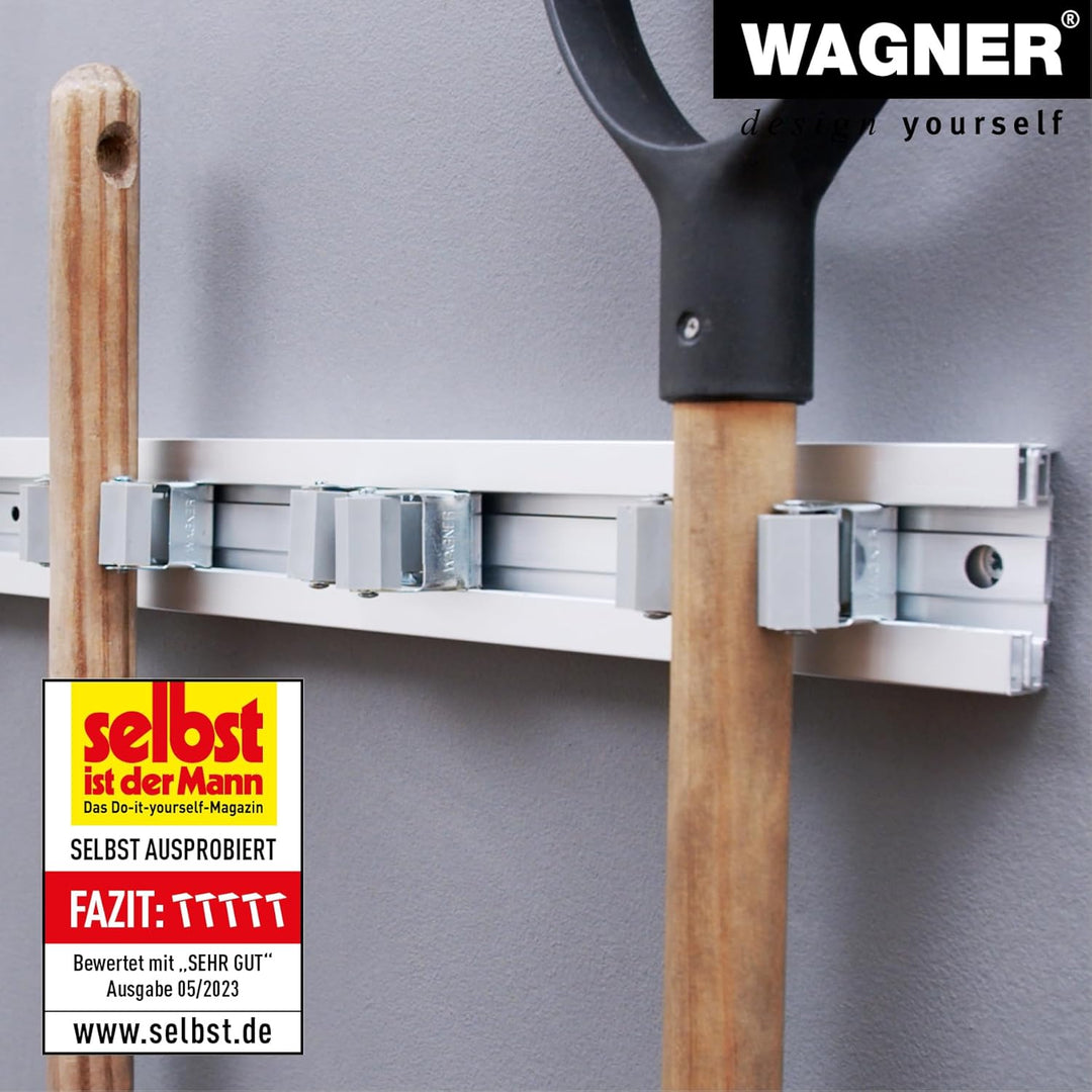 WAGNER - hooks4tools - Wandhaken DOUBLE - 125 x 80 x 45 mm, Stahl beschichtet schwarz, für Geräte, K
