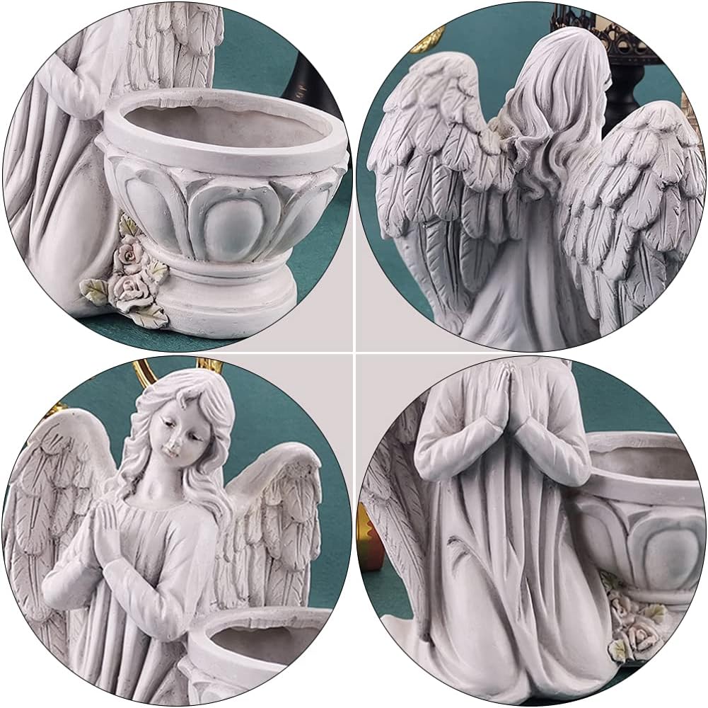 BESPORTBLE 1stk Engel Blumentopf Ornament Statue Vase Engel Kopf Pflanzer Engel Figuren Vase Blumen