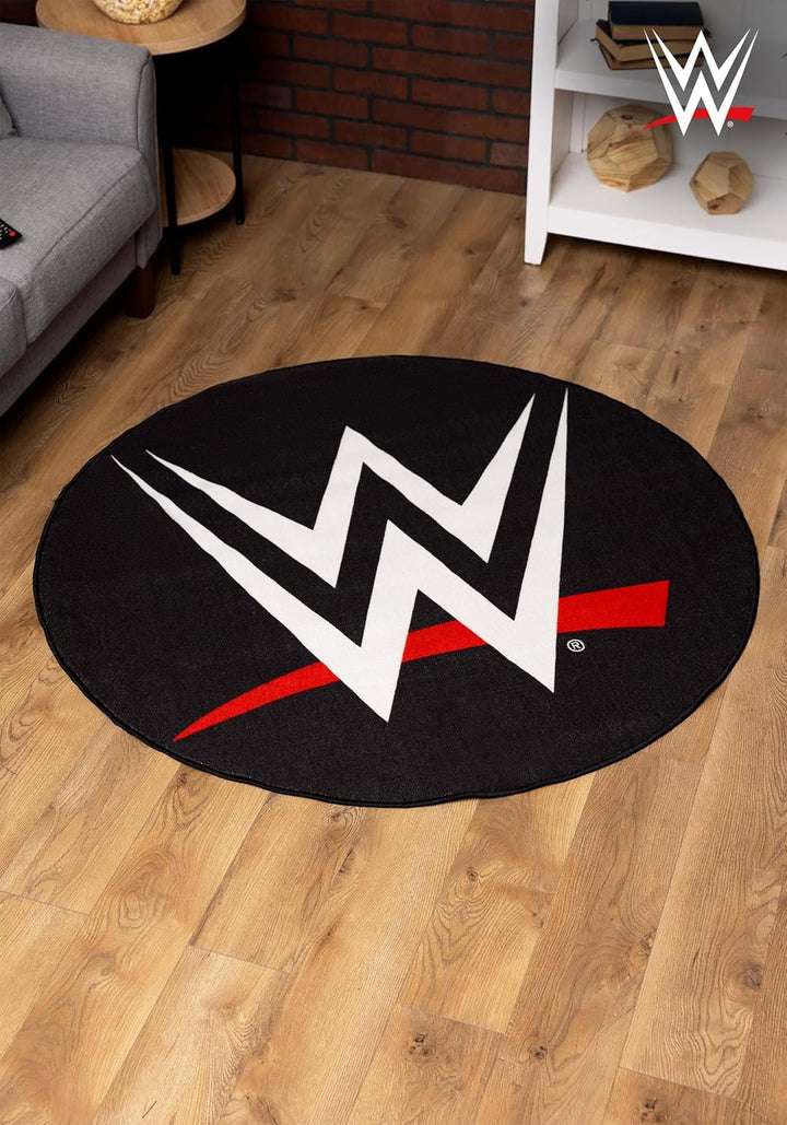Fun Costumes World Wrestling Entertainment Logo Rug Indoor Decoration, WWE Mat Round Circle Accessor