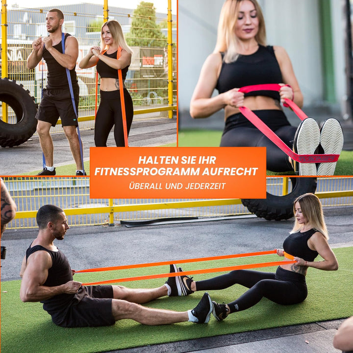 ACTIVEVIKINGS Premium Pull UP FITNESSBÄNDER FÜR Deine Fitness - Perfekte Stoff Bänder für den Muskel