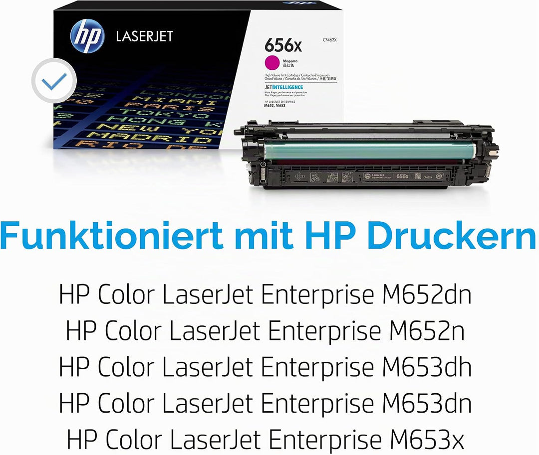 HP 656X (CF462X) Gelb Original Toner mit hoher Reichweite für HP Color LaserJet Enterprise M652, M65