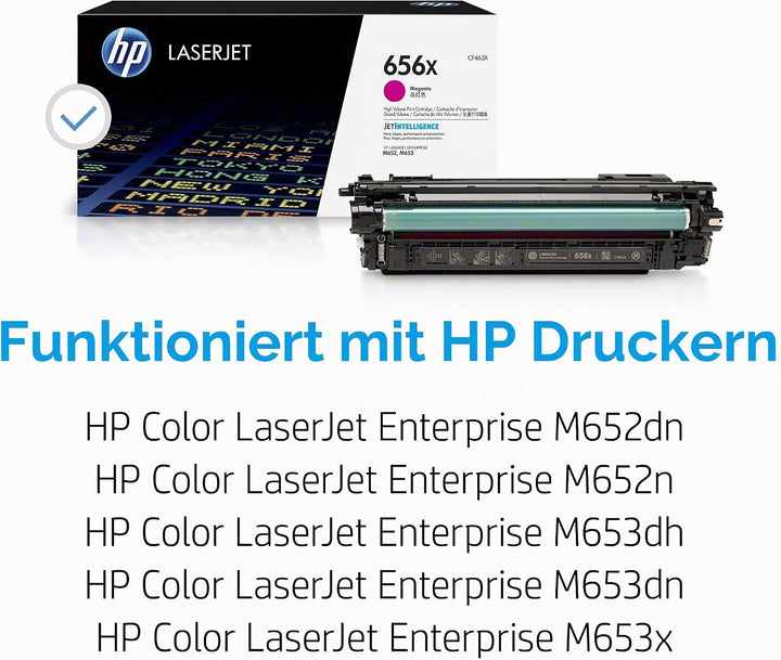 HP 656X (CF462X) Gelb Original Toner mit hoher Reichweite für HP Color LaserJet Enterprise M652, M65