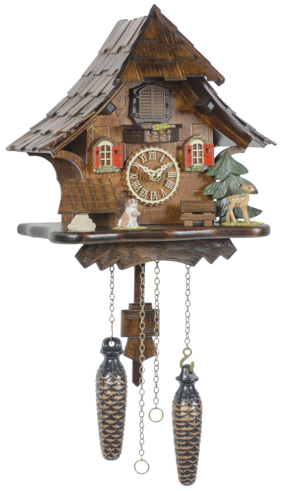Trenkle Quarz Kuckucksuhr Schwarzwaldhaus mit Musik TU 443 QM