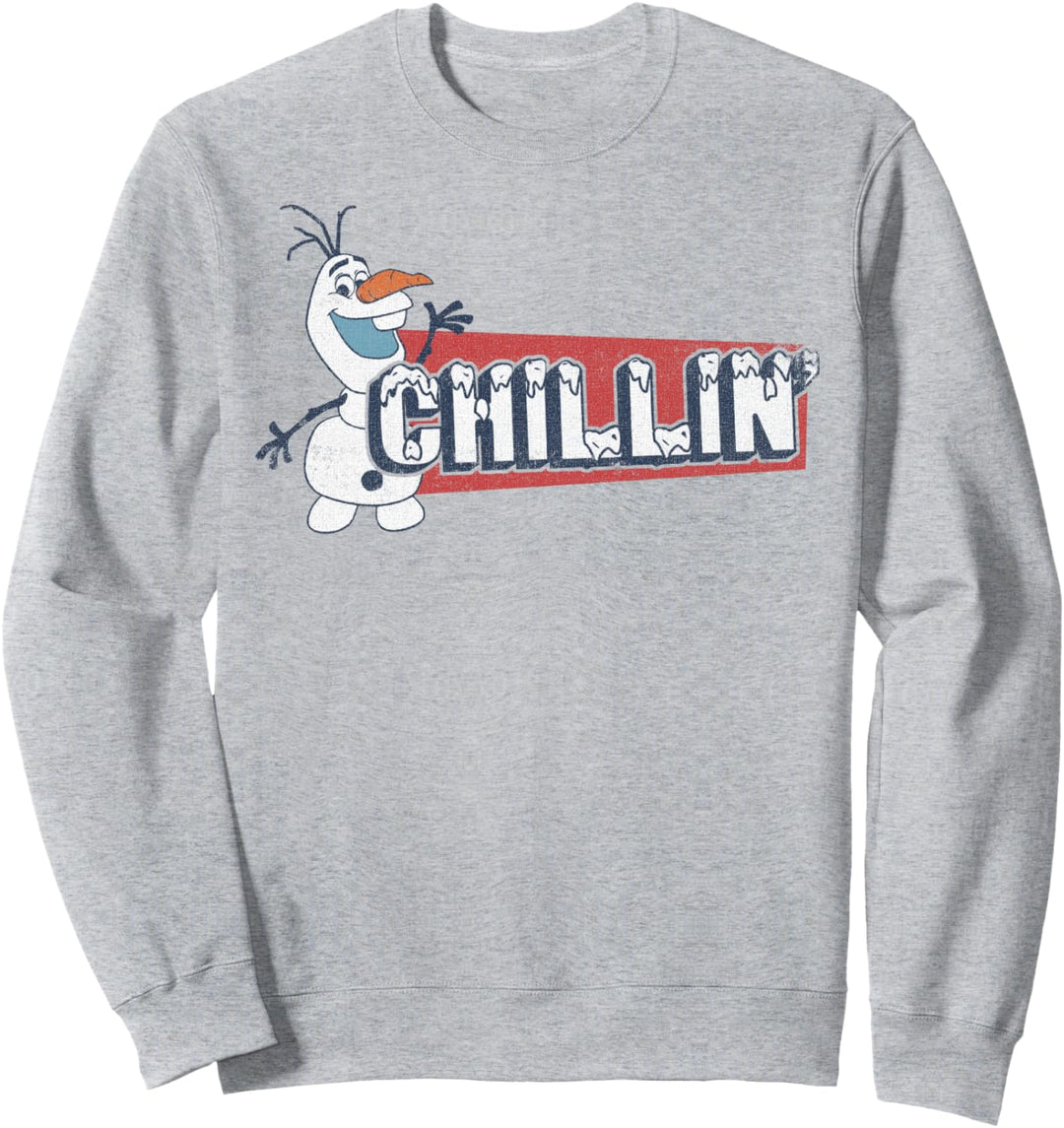 Disney Frozen Olaf Chillin' Ice Text Sweatshirt