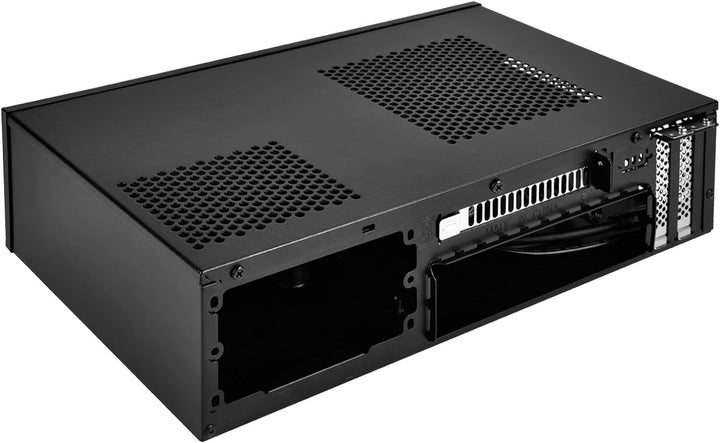 SilverStone SST-ML09B - Milo Mini-ITX kompaktes HTPC Desktop Gehäuse, schwarz, SST-ML09B