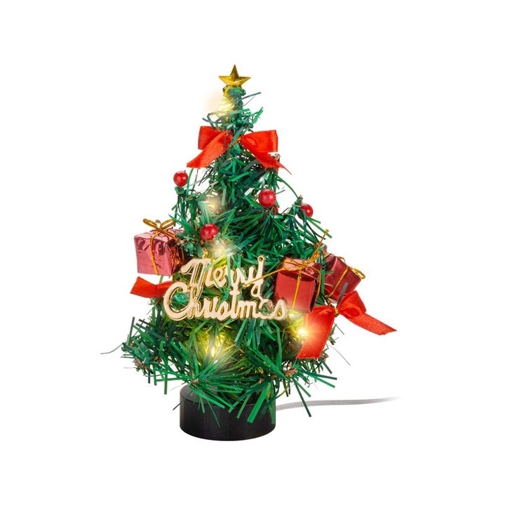 Goobay 60336 Weihnachtsbaum Künstlich 22 cm/Warmweisse LED Beleuchtung/Weihnachtsdeko für Beistellti
