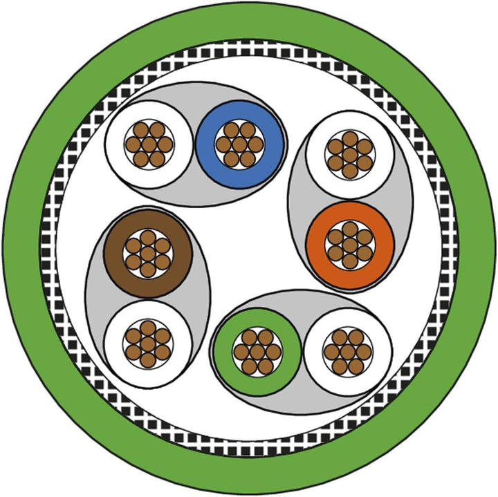 METZ CONNECT Verbindungsleitung M12 ST-M12 ST, 8-pol X-kodiert, gewinkelt-gerade, 5 m