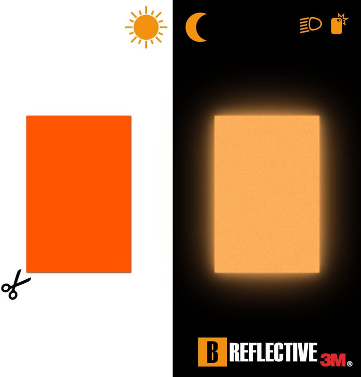 B REFLECTIVE 3M® Colors™, Ausgeschnittene reflektierende Aufkleber, Multi Support: Fahrrad, Roller,