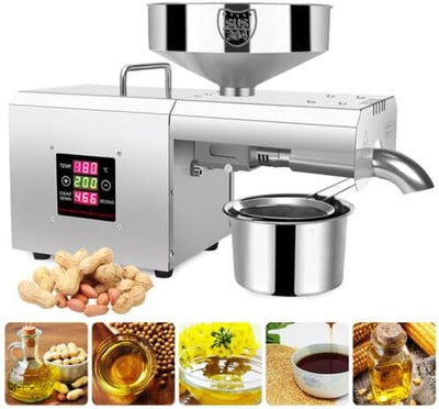 Edelstahl ÖLpresse ÖLmüHle Expeller Extraktion Maschine ÖL Automatische OIL Press Automatischer Masc