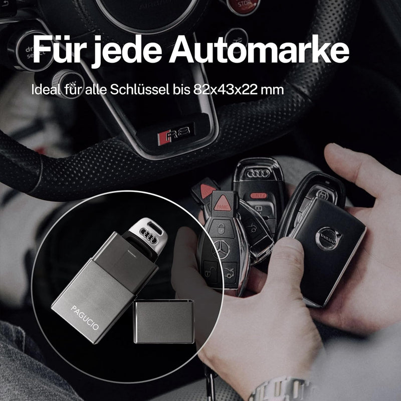 PAGUCIO® Premium Keyless Go Schutz Autoschlüssel Box - Hochwertiges Aluminium Etui für Auto Schlüsse