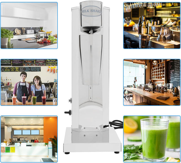 Edelstahl-Milchshaker - Getränkemixer - elektrischer Standmixer - Shaker - 650 ml Becher - 180 W, fü