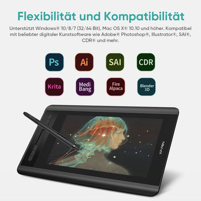 XP-PEN Artist 12 Grafikmonitor Drawing Pen Tablet Pen Display 1920 X 1080 HD IPS mit Touch Bar Zeich