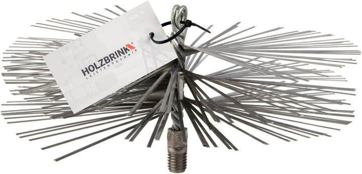 HOLZBRINK 150mm Kaminbesen Schornsteinbesen aus Federstahl + 30m PP-Seil + Zuggewicht inkl. Montagez