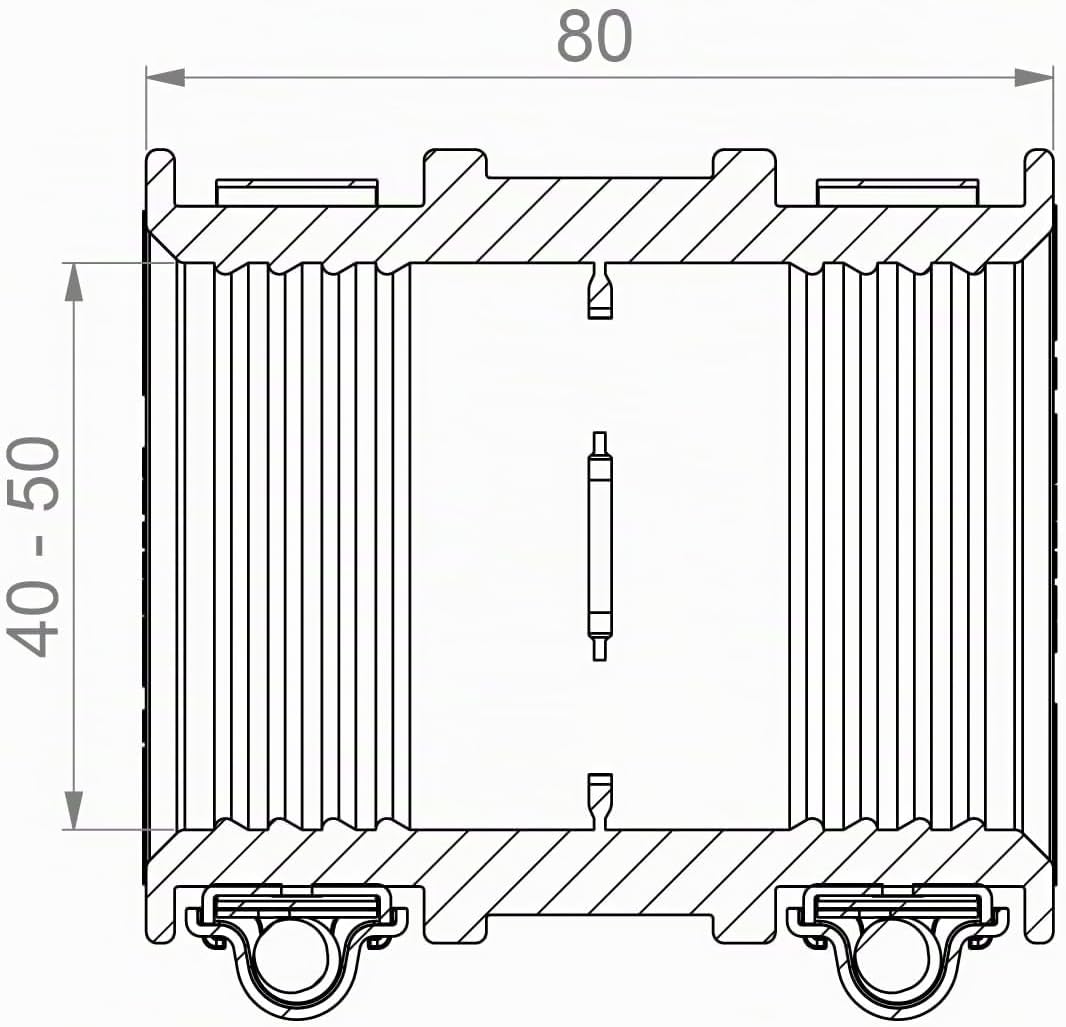 Crassus Schlauchadapter CDC 050 Typ 1, EPDM / V2A, 1 Stück, 40-50 mm, CRA14023, 40-50 mm