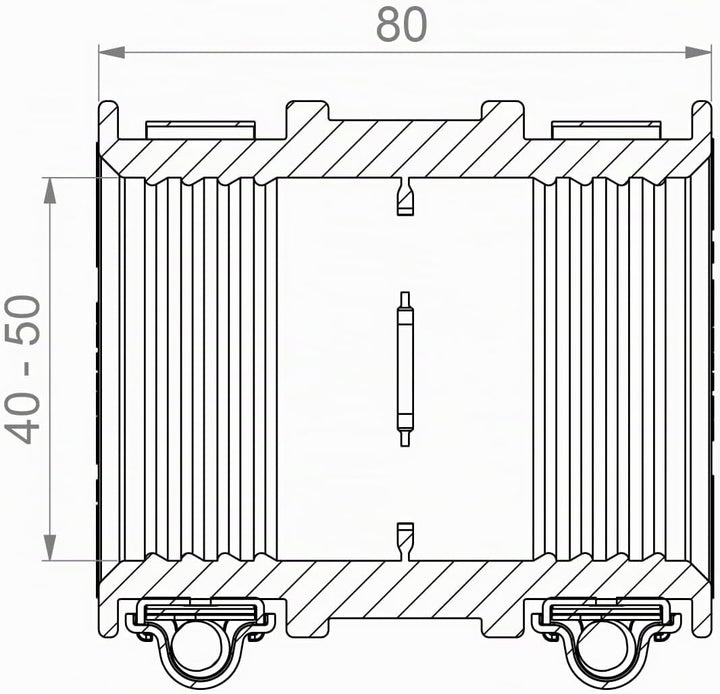 Crassus Schlauchadapter CDC 050 Typ 1, EPDM / V2A, 1 Stück, 40-50 mm, CRA14023, 40-50 mm