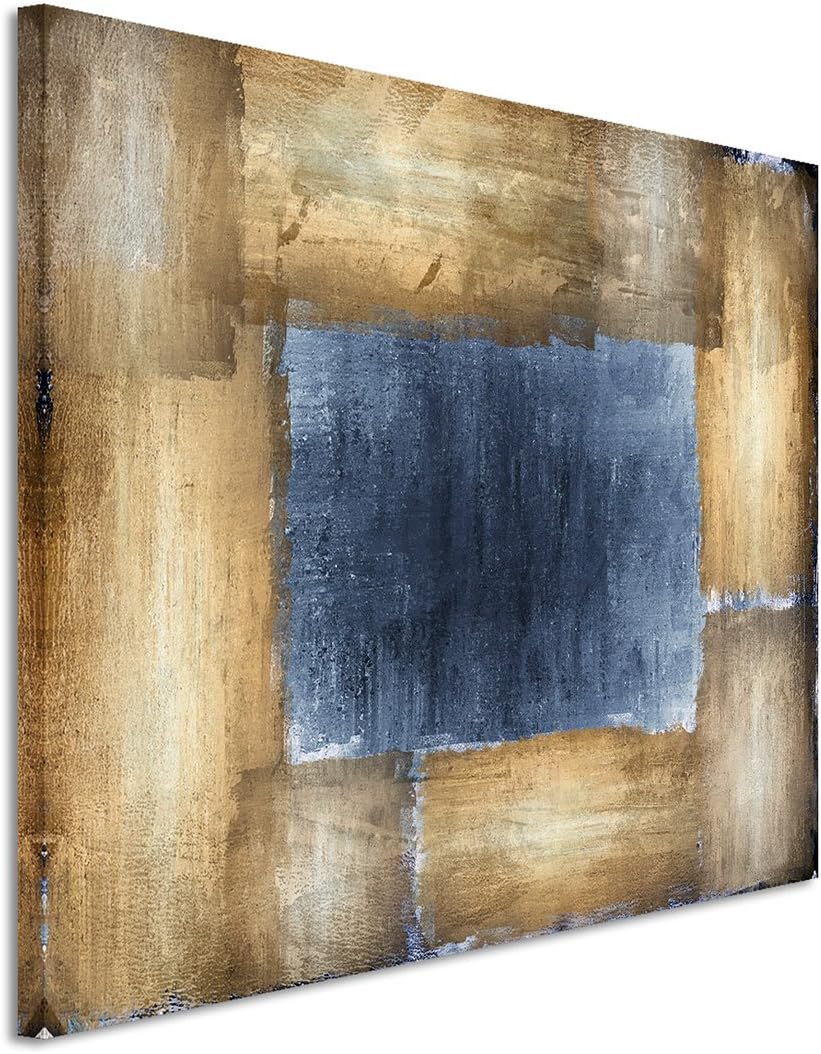 Paul Sinus Art 120x80cm Leinwandbild Leinwanddruck Kunstdruck Wandbild braun grau schwarz blau Ecken