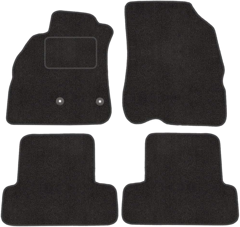 Fussmatten mit Clips 4er Set für Renault Megane 3 III 2008-2016 Velours Automatten Vorne, Hinten + C