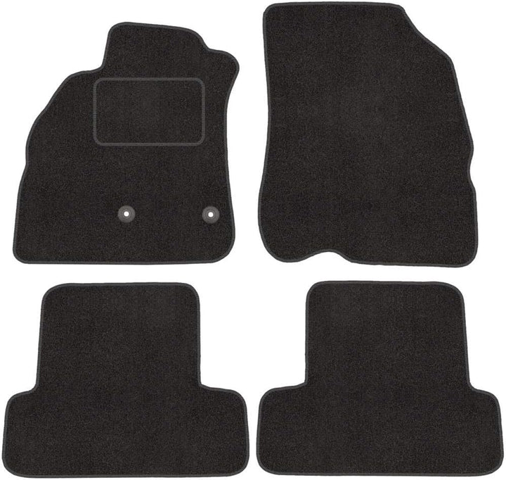 Fussmatten mit Clips 4er Set für Renault Megane 3 III 2008-2016 Velours Automatten Vorne, Hinten + C