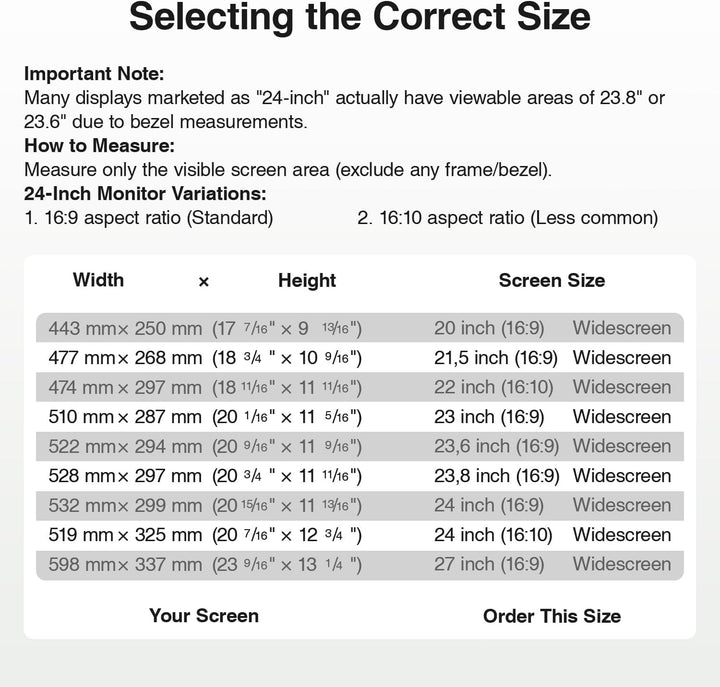 salipt 68,6 cm (27 Zoll) Computer-Sichtschutzfilter für 16:9-Breitbild-Display, Bildschirm-Privatspi