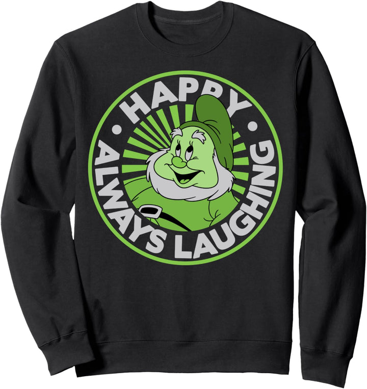Disney Snow White Happy Always Laughing Circle Portrait Sweatshirt