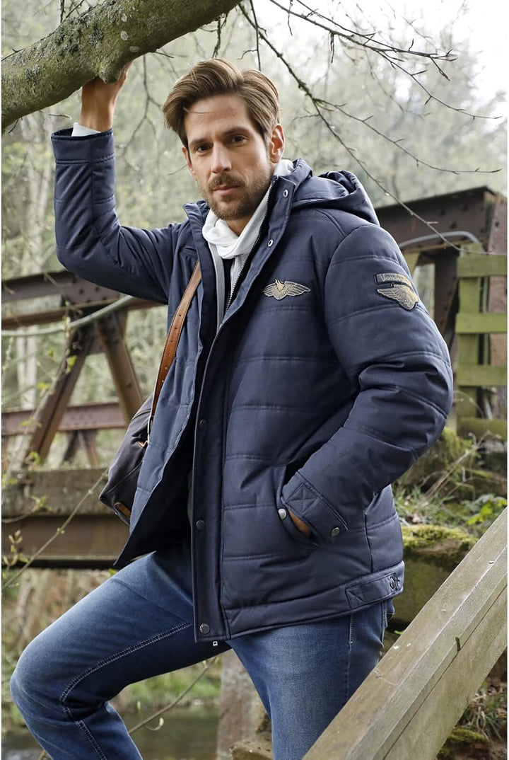 Jan Vanderstorm Herren Jacke Juhapekka (Herbstjacke, Winterjacke) 54 Dunkelblau, 54 Dunkelblau